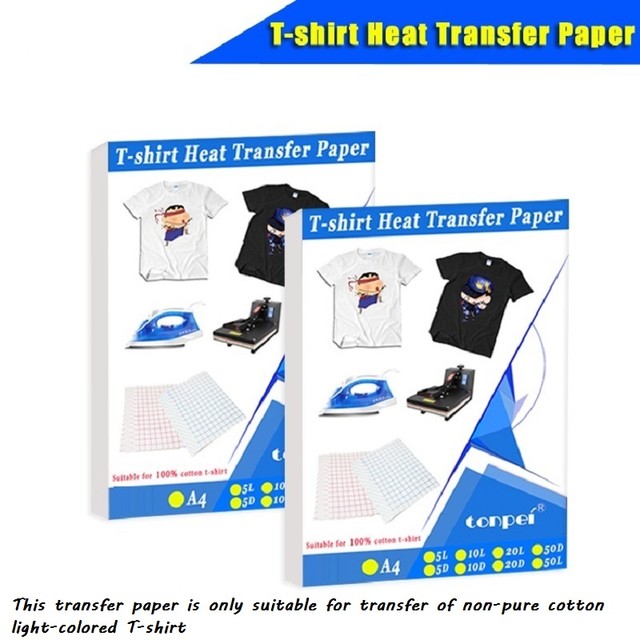 A4 Paper for T-shirt Printing Papers on Clothes Printable Textile Vinyl  Inkjet A4 Transfer Paper for Textile Iron Sublimation - AliExpress